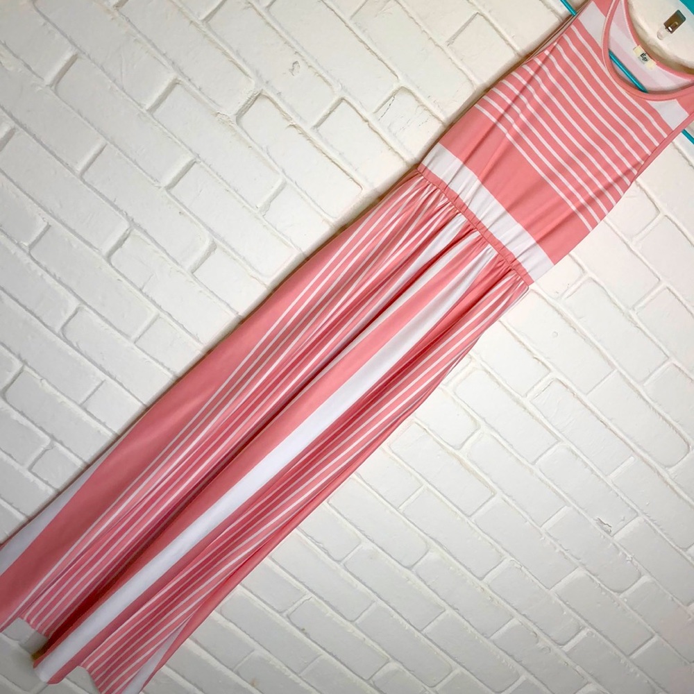 Pink & White maxi dress